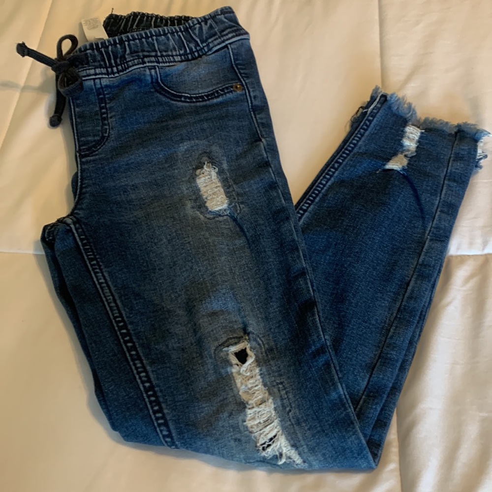NEW Justice Distressed Denim Jeans